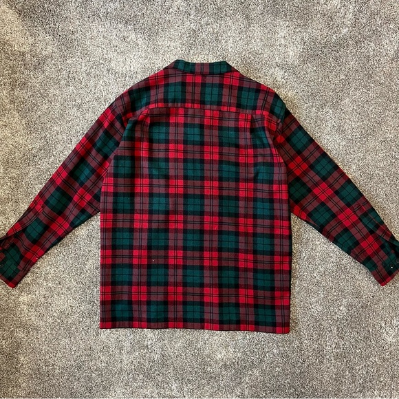 Pendleton Plaid Board Shirt 100% Virgin Wool Men’s Size Large - Picture 2 of 6